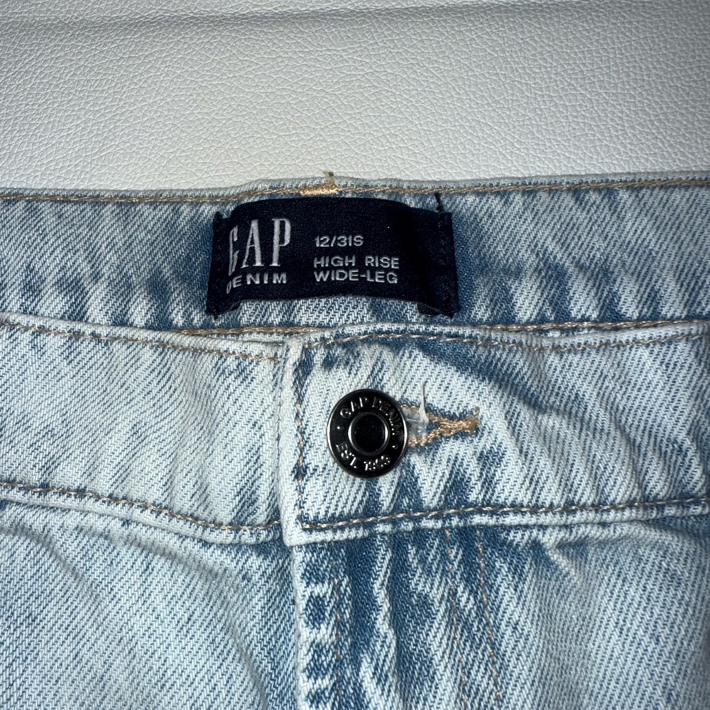 GAP Denim High Rise Wide Leg Jeans - size 12 - Picture 2 of 7